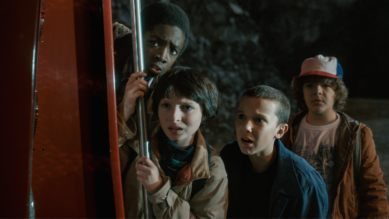 (Caleb McLaughlin, Finn Wolfhard, Millie Bobby Brown, Gaten Matarazzo) (Photo: Netflix)